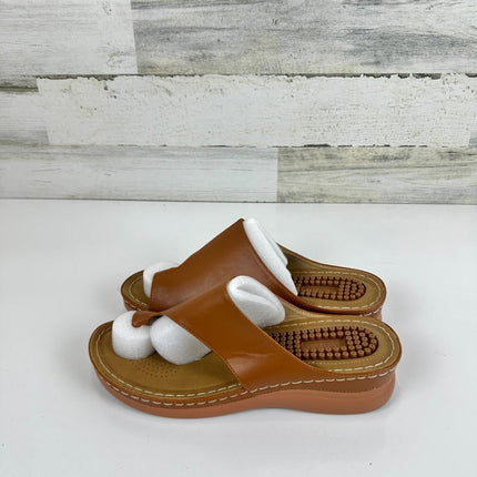 Aomigoct Sandals for Women Wedge Shoes: Comfortable Orthopedic Sandals,Size 10.5