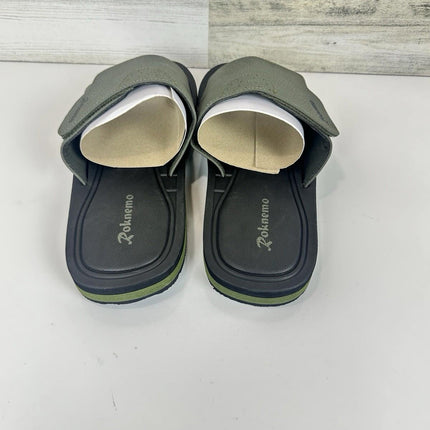 Men's SLIDE SANDALS Adjustable Athletic Casual ROKNEMO Lightweight Size 14 Green