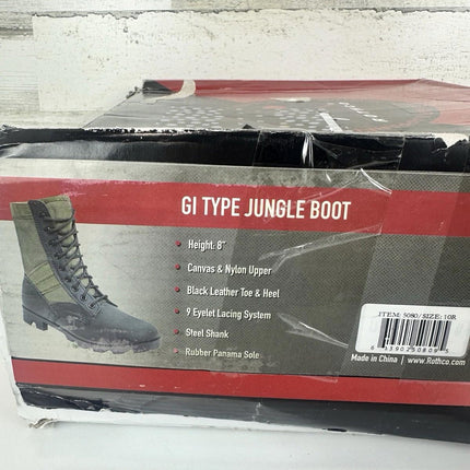 Rothco Jungle Boots, Durable All Terrain Boot with Lightweight Comfort, Size 10R