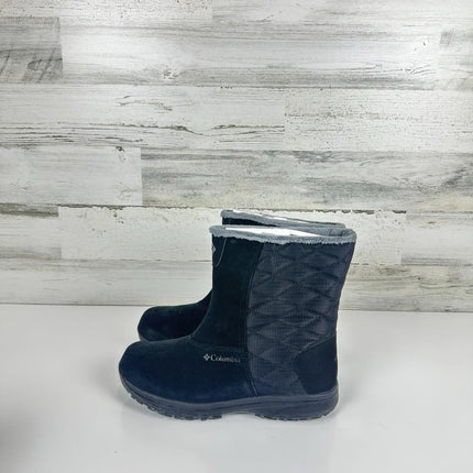 Women's Columbia Ice Maiden Slip III Waterproof Winter Snow Boots Black Size 10