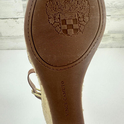Vince Camuto womens Leera Espadrille Wedge Sandal, Tan,Size 9