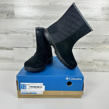 Women's Columbia Ice Maiden Slip III Waterproof Winter Snow Boots Black Size 10