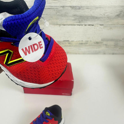 New Balance Kid's Fresh Foam Arishi V2 Bungee Running Shoe, Neo Flame,Red Size2W
