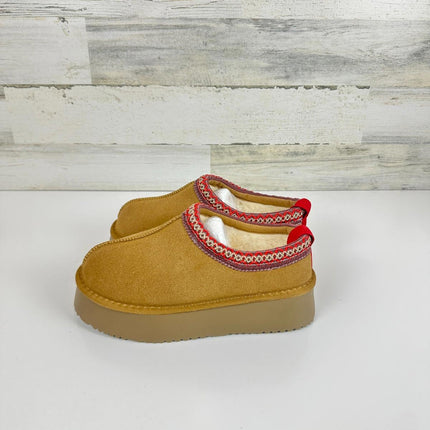 INPAKSA Women's Slippers Platform Mini Boots Short Ankle Boot Fur Fleece Siz 7.5