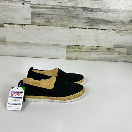 Skechers BOBS Women's 113245 Ballet Flat, Black, Size 5.5