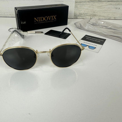 NIDOVIX Kids Polarized Sunglasses Classic Metal Frame for Boys & Girls