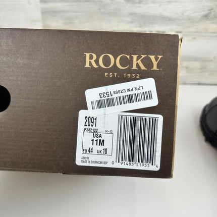 ROCKY Side Zipper Jump Men's Boot, Black, Nonmetallic, Oil & Slip Resisting, 11M