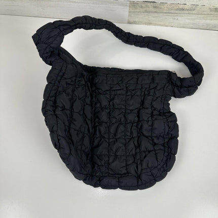 CALUOMATT Large Puffer Tote Bag for Women Padded Quilted Hobo Bags, Black