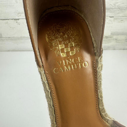 Vince Camuto womens Leera Espadrille Wedge Sandal, Tan,Size 9