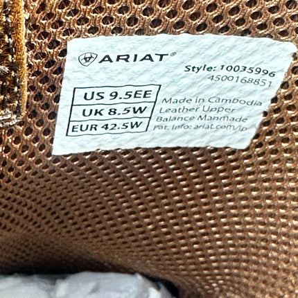 ARIAT Mens Sport Wide Square Toe Western Boot Peanut Butter/Chaga Brown 9.5 Wide