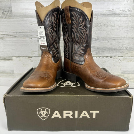 ARIAT Mens Sport Wide Square Toe Western Boot Peanut Butter/Chaga Brown 9.5 Wide