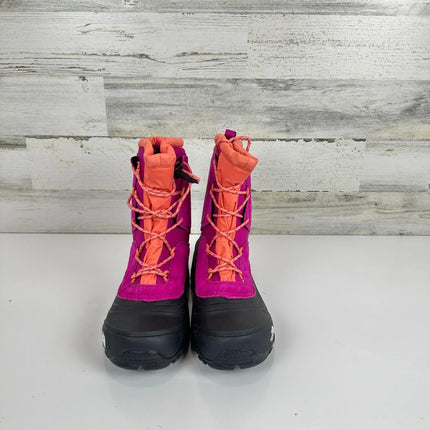 The North Face Alpenglow V WP Kids Hiking Shoes Fuschia Pink/Coral Sunrise Size7