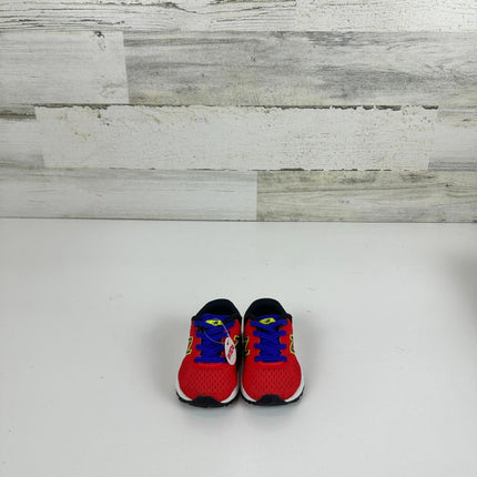 New Balance Kid's Fresh Foam Arishi V2 Bungee Running Shoe, Neo Flame,Red Size2W