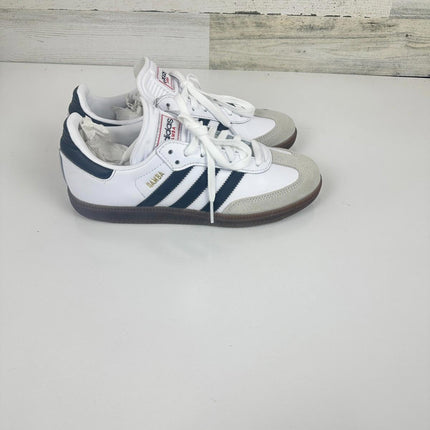 adidas Unisex Samba Indoor Sneaker, White/Black/Vivid Red, Size 5.5 Men,6.5Women