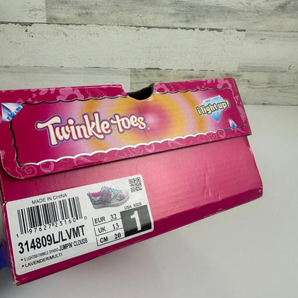 Skechers Twinkle Sparks-Jumpin' Clou Sneaker, Lavender/Multi, Size Kids 1 US