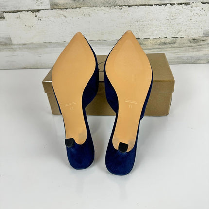 Volrina Kitten Heel Mules Sandals for Women Pointed toe Square Buckle, Size 11