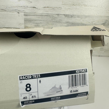 adidas Women's Racer TR23 Sneaker, White/Zero Metallic/Grey, Size 8 IG7347