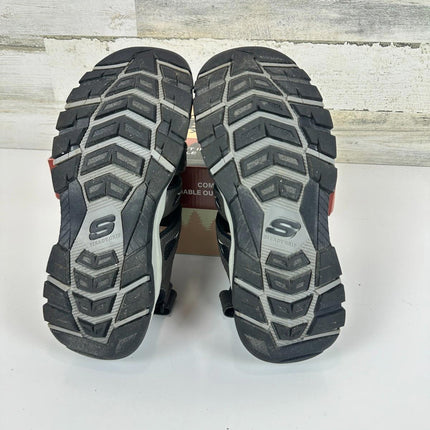 Skechers Men's Slip On Tresmen Outseen Canvas Fisherman Sandal,Gray, Size 8