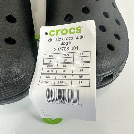 Crocs Classic Cutie Crush Clog (Little Kid/Big Kid) Black 6 Big Kid M