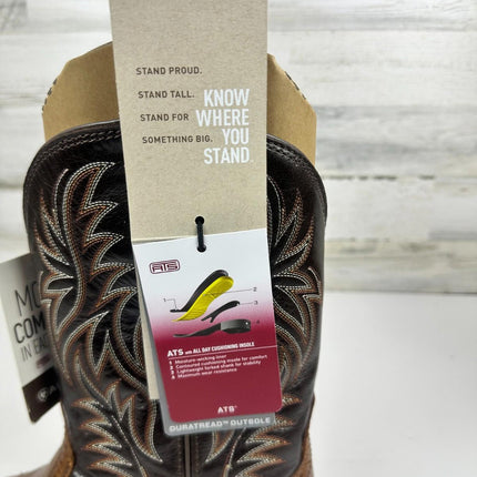 ARIAT Mens Sport Wide Square Toe Western Boot Peanut Butter/Chaga Brown 9.5 Wide