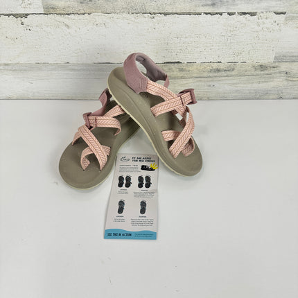 Chaco Women's CUSHZ Toe-Loop Sandal, Frond Pink Salt,Size 7