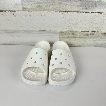 Crocs Women's Bae Slide Platform Sandals Size 9W - White