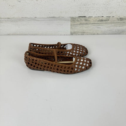 CUSHIONAIRE Women's Weavy Squared Toe Woven Ballet Flat, Memory Foam, Size 6.5 W