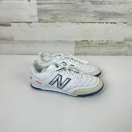 New Balance Men's 442 V2 Team TF Soccer Shoe, White/Black, 11 Wide