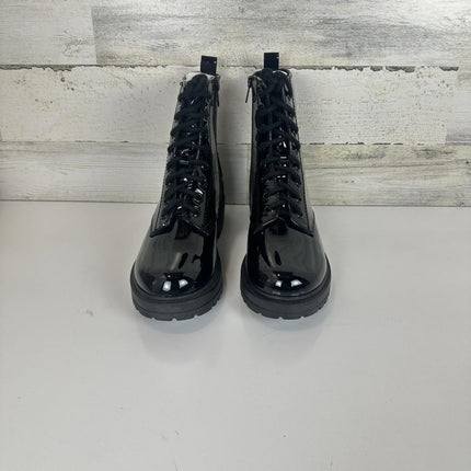 Soda FIRM - Lug Sole Combat Ankle Bootie Lace up w/Side Zipper, Black, Size 8.5