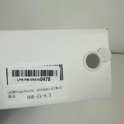 LACUONE Strappy Heels for women Block Heels Square Toe Chunky Ankle, Size 8.5