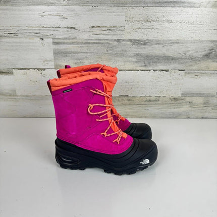 The North Face Alpenglow V WP Kids Hiking Shoes Fuschia Pink/Coral Sunrise Size7