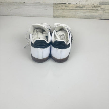 adidas Unisex Samba Indoor Sneaker, White/Black/Vivid Red, Size 5.5 Men,6.5Women