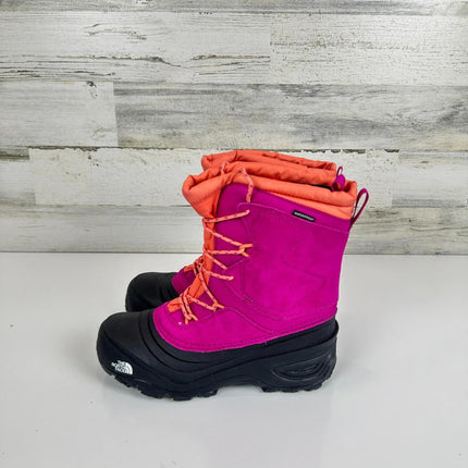 The North Face Alpenglow V WP Kids Hiking Shoes Fuschia Pink/Coral Sunrise Size7