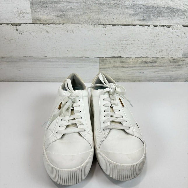 Dr. Scholl's Women's Time Off Taupe Casual Sneakers Size 8 Medium White Leather