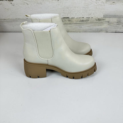 Soda PIONEER ~ Women Lug Sole Mid Heel Chelsea Fashion Ankle Bootie, Size 6.5