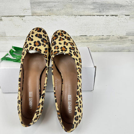Women's Classic Round Toe Pump Kitten Low Heel Shoes Suede Leopard 42 - US 9.5 M