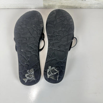 Volcom Women's School Flip Flop Sandals Black Size 8 Medium US