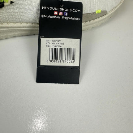 Hey Dude Women's Wendy Star White, Women’s Shoes, Lace Up, Comfortable, Size 7