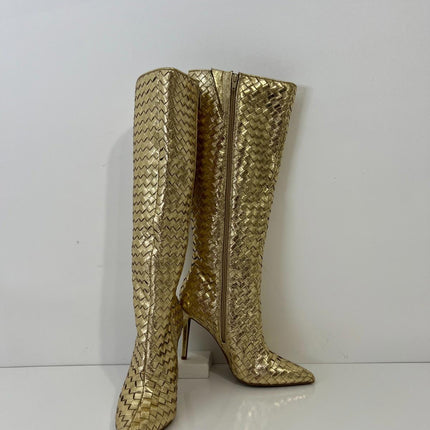 I.n.c. International Concepts Women's Savonia Woven Knee High Boots, Size 6.5M