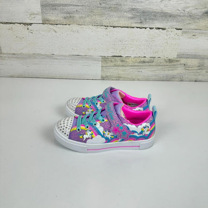 Skechers Twinkle Sparks-Jumpin' Clou Sneaker, Lavender/Multi, Size Kids 1 US