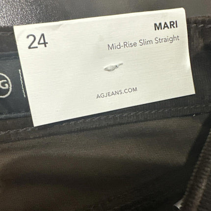Ag Mari Mid Rise Slim Straight Leg Jeans in Rich Umber, Size 24