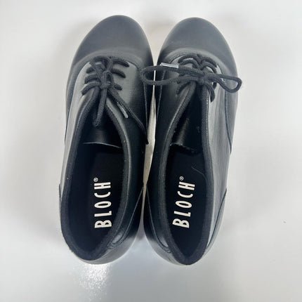 Bloch Shockwave #2 At Toes & #3 Heels Black Leather 6.5M Kids Dance Tap Shoes