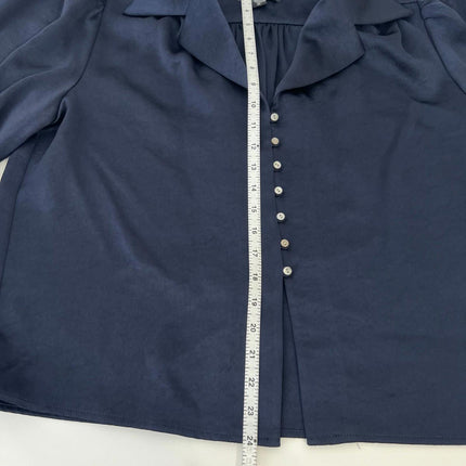 Karen Kane Shirred Women’s Blouse, Color NAV , Size XL, 3L11812