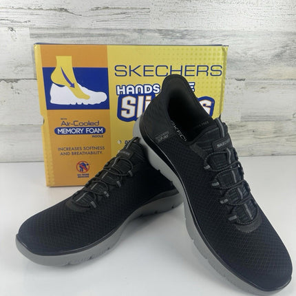 Skechers Men's Summits High Range Hands Free Slip-in Sneaker Black Size 11 New