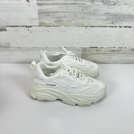 Steve Madden Possession Sneakers Womens Sz 8.5 Lace Up Shoes Left shoes NO LACE