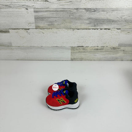 New Balance Kid's Fresh Foam Arishi V2 Bungee Running Shoe, Neo Flame,Red Size2W