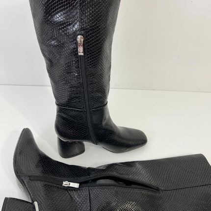 DKNY Women's Cana Block Heel Knee Hight Dress Boots, size 6.5M