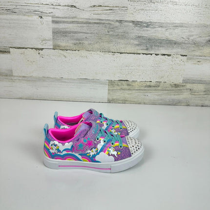 Skechers Twinkle Sparks-Jumpin' Clou Sneaker, Lavender/Multi, Size Kids 1 US