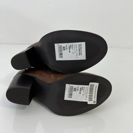 Style & Co Womens Zetaa Strappy Belt Heel Booties Brown Smooth Size 5.5M NIB