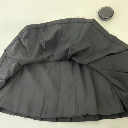 Theory Women's MINI Pleated Skirt , Black, Str Wool Suie O0705303, Size 0